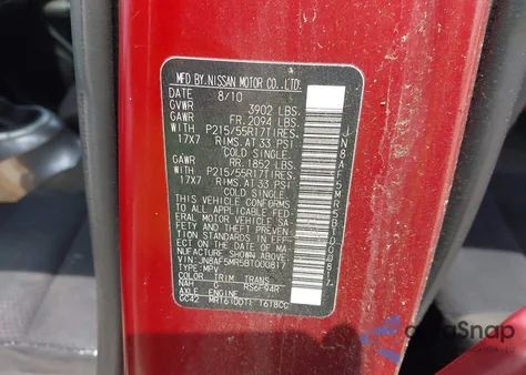 2011 Nissan Juke Sv из США, поврежденный, VIN JN8AF5MR5BT000817